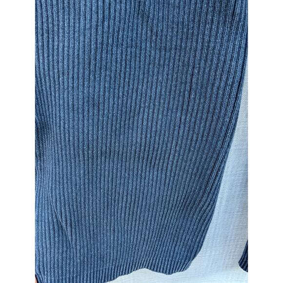 ASOS Collusion Women's Double Edge Zip Track Sweater US 10 Blue Ribbed edgy - Picture 6 of 10